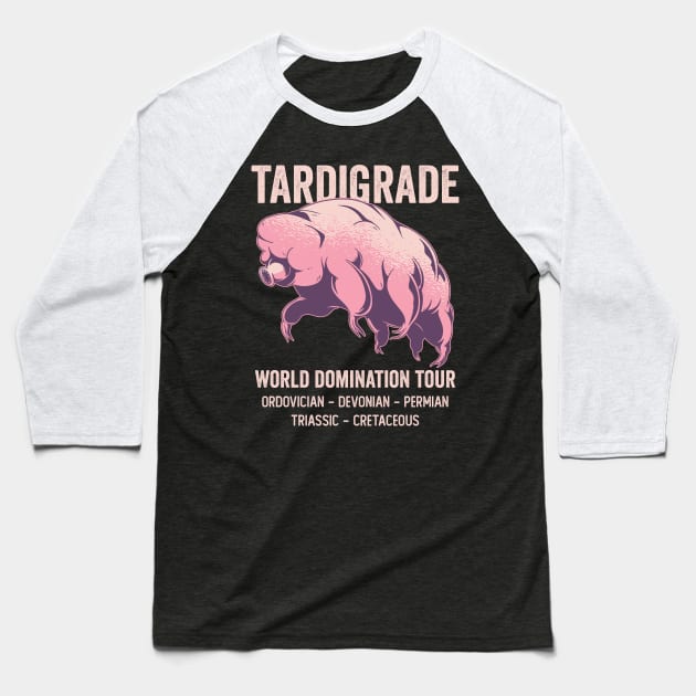 Tardigrade World Domination Tour Baseball T-Shirt by Visual Vibes